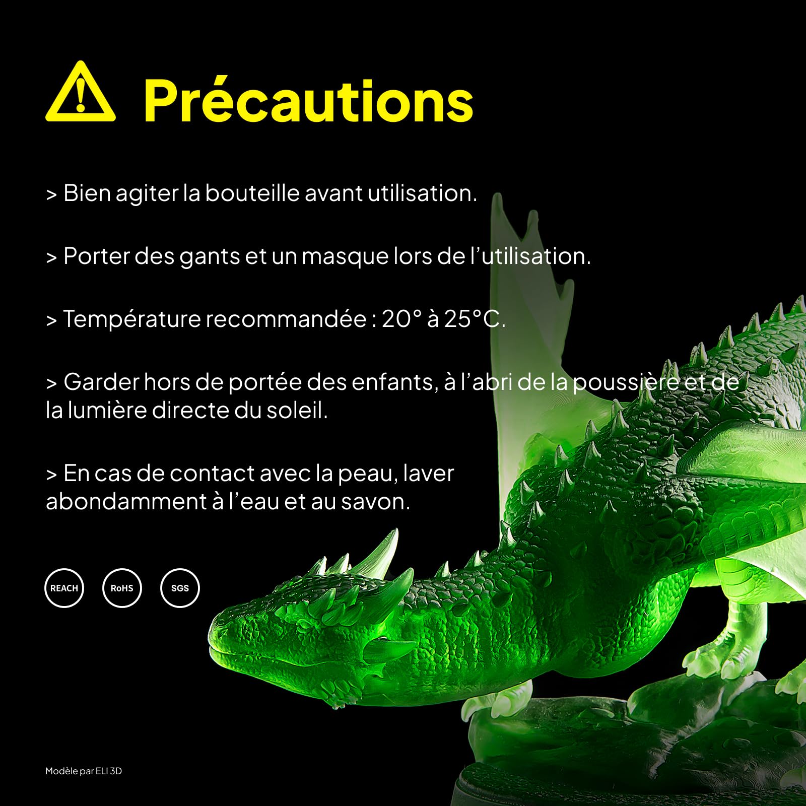 ELEGOO Résine Standard à Base de Plante pour Imprimante 3D avec Odeur Ultra-faible et Haute Précision, Résine à Photopolymérisation UV 405 nm Résine Photopolymère pour Imprimante 3D Gris 2000g