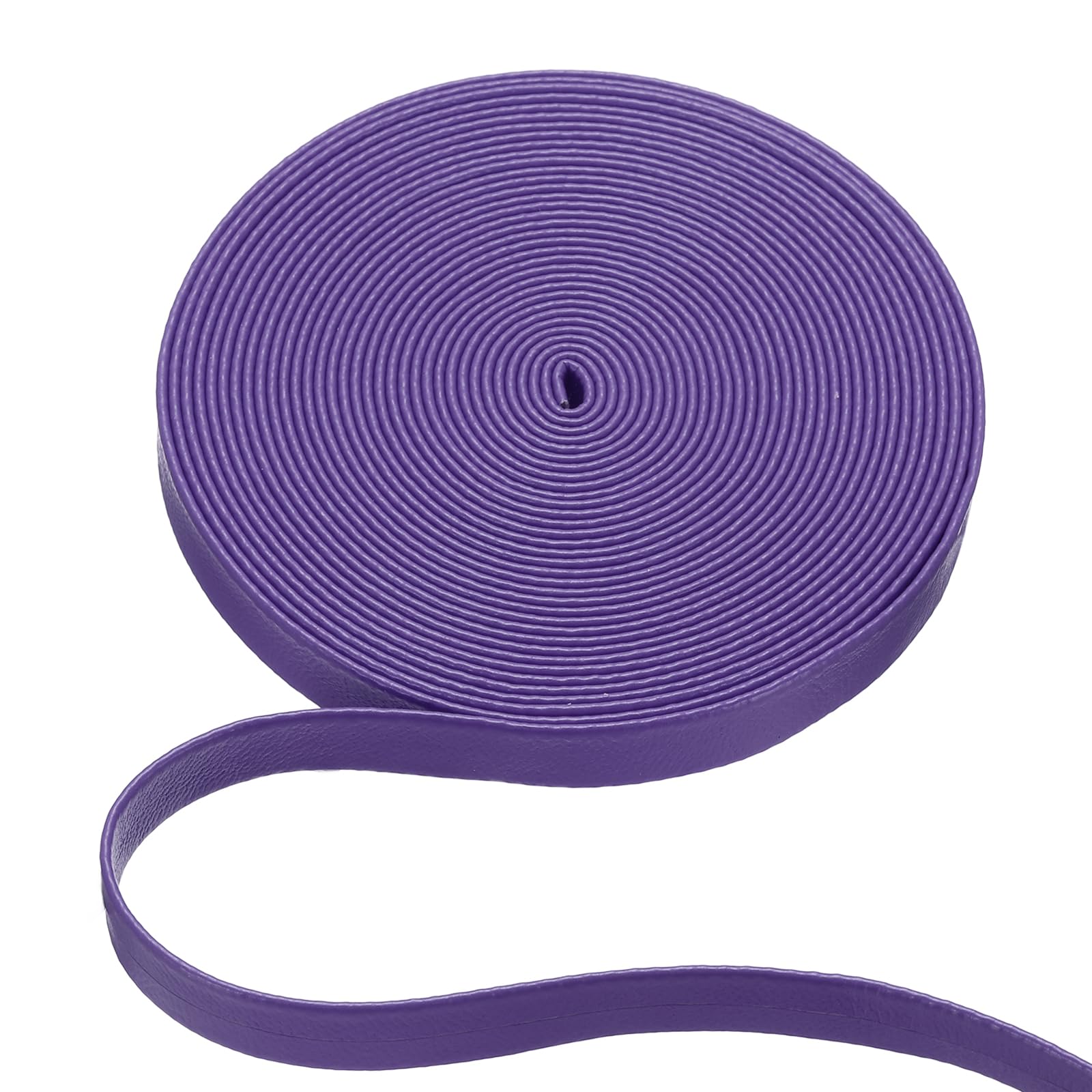 PATIKIL 5 m x 10 mm (L x W) Flat Leather Cord String, Leather Trimming Strips for Various DIY Crafts Pillows Headbands Quilts Purses Clothes, Purple