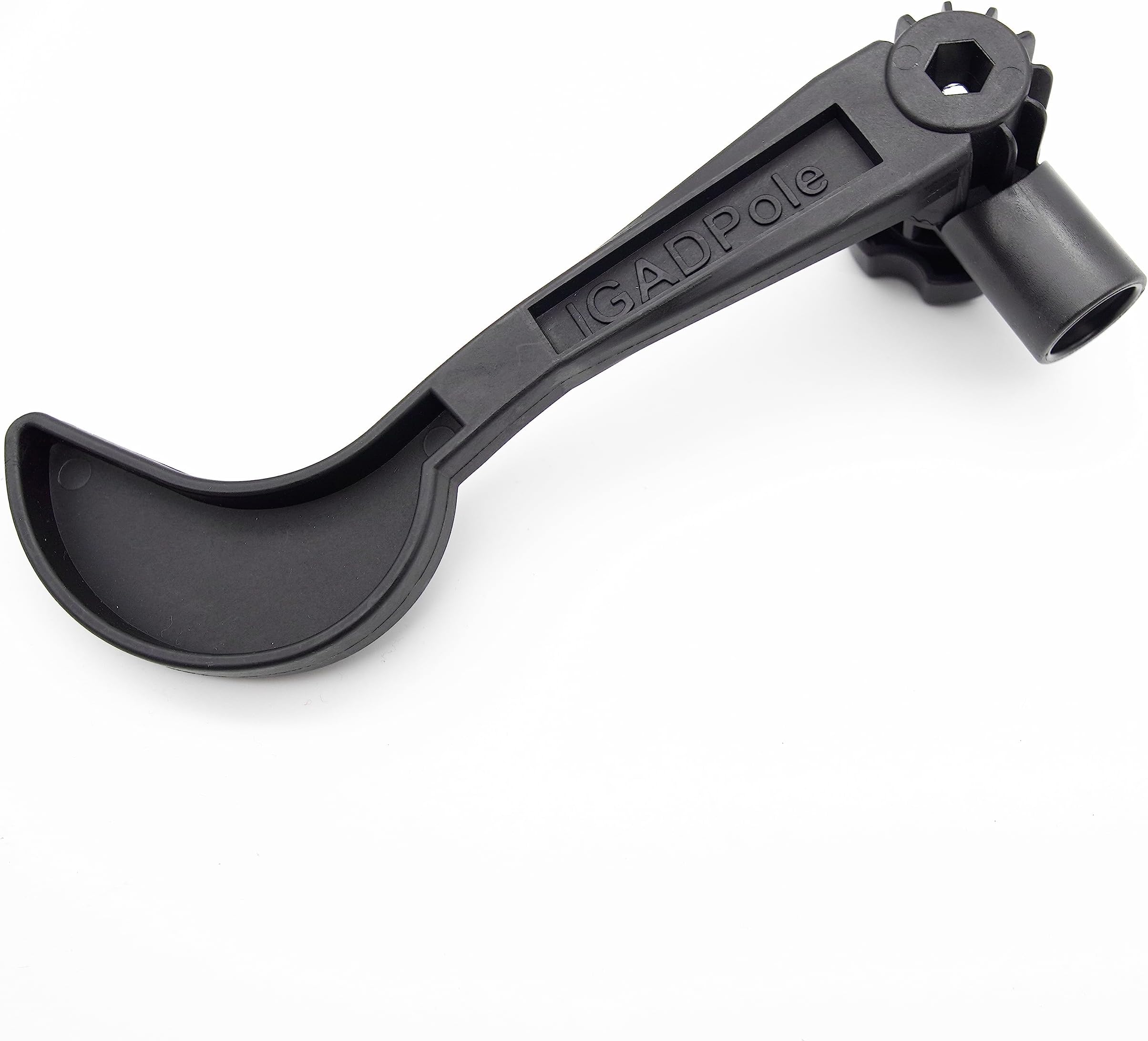 IGAD Gutter Cleaning Tool Head with Gooseneck Connector, Gutter Cleaner with ACME Thread, Attaches to Telescopic Poles for Safe, Low-Level Gutter Clearing