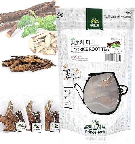 Té medicinal de hierbas coreanas 100% natural de raíz de regaliz tostadoté de raíz dulce 1.59 oz (15 bolsitas de té)