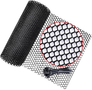Plastic Mesh Fence Roll 15.7" x32.9, Heavy Duty Chicken Wire Barrier for Chicken Coop & Garden Fencing, Animal Enclosure Dogs/Rabbits, No Tools Needed Easy Install Black