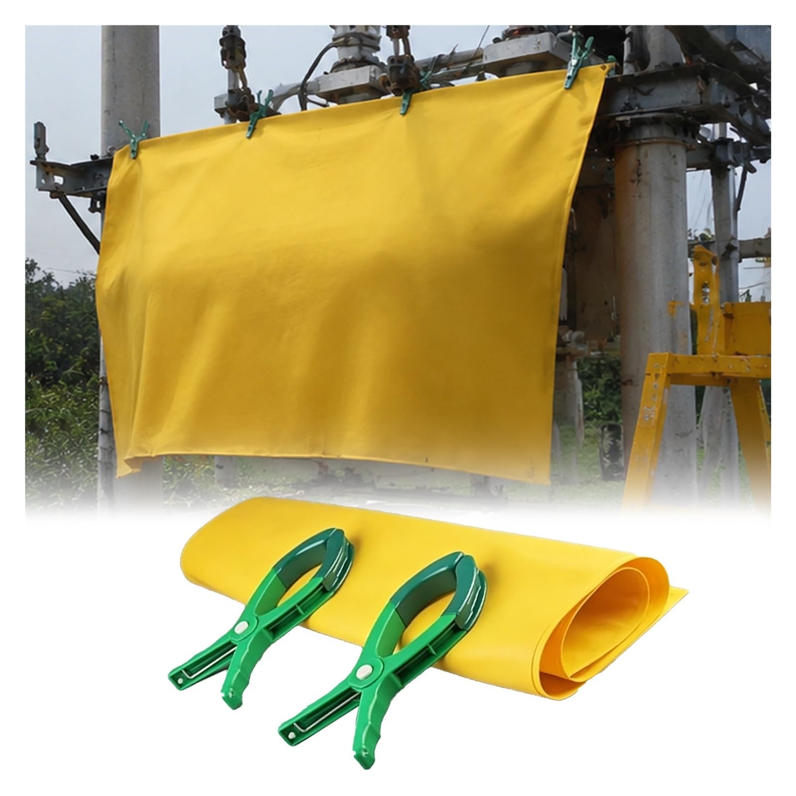 Zjkxjh 0.4Kv High-Voltage Insulation Blanket Anti Electric Shock Insulating Blanket With Fixing Clip, Indoor/Outdoor Eva Insulation Pads For Cable Inspection/Emergency Repairs(,100X80cm (39.4X31.5in))