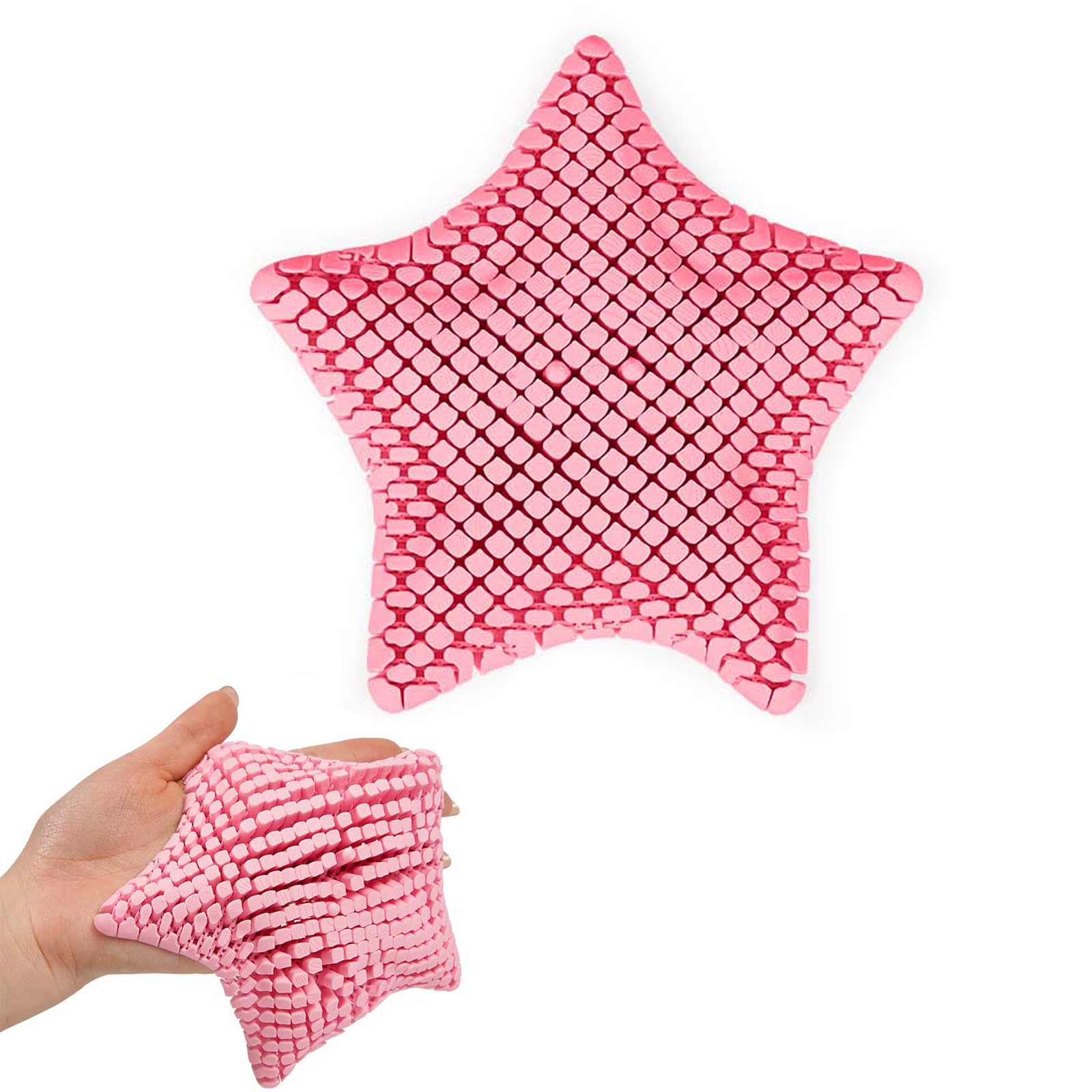 Cute 3D Printed Squishy Articulating Starfish - Stress Relief Fidget Starfish Toy, Unique Desk Decor & Flexible Gift Idea (F2)