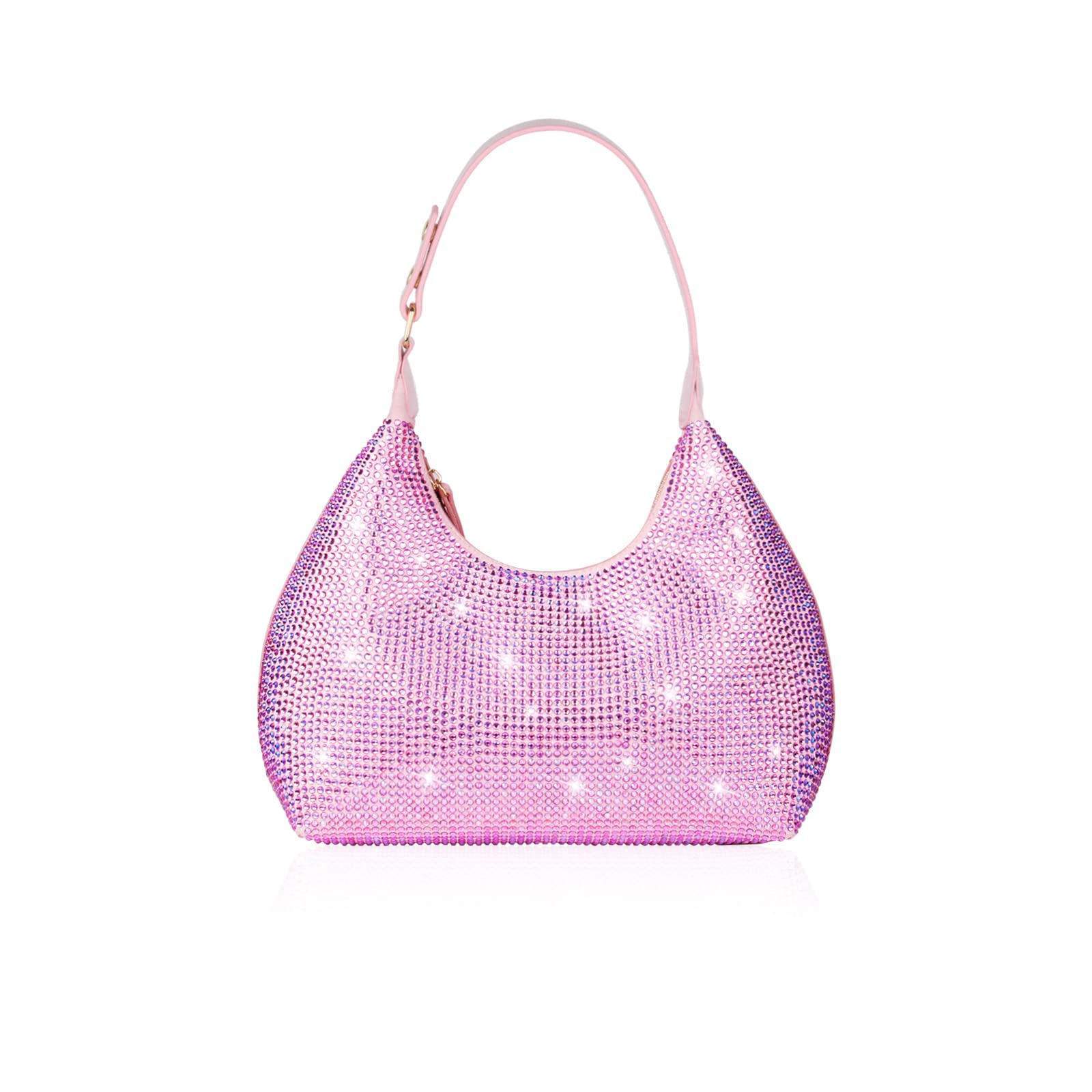 Gripit Rhinestone Handbag Black Clutch Purses for Women Evening Shoulder Diamond Bling Crystal Bag for Wedding Prom