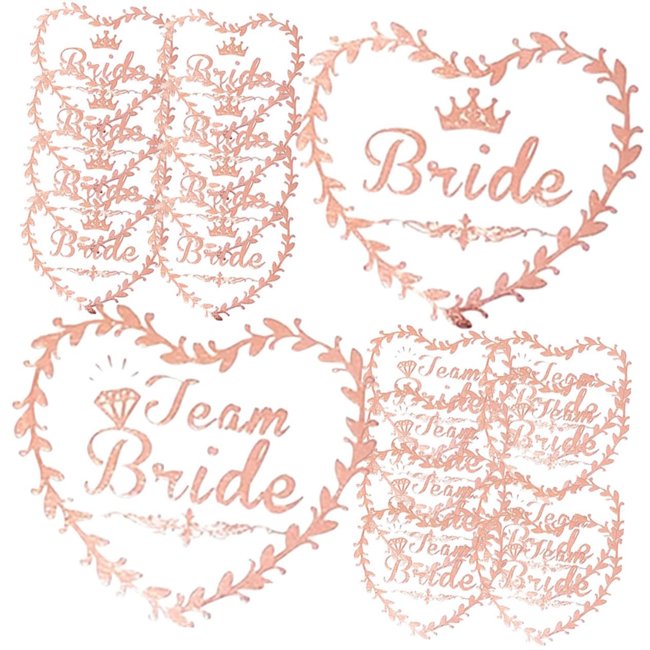 minkissy 160piezas Tatuajes Temporales De Novia y Damas De Honor De Pegatinas Bodas Para Celebraciones De Despedida y Fiestas De Bachelorette Decoración Glamourosa Para Eventos Especiales