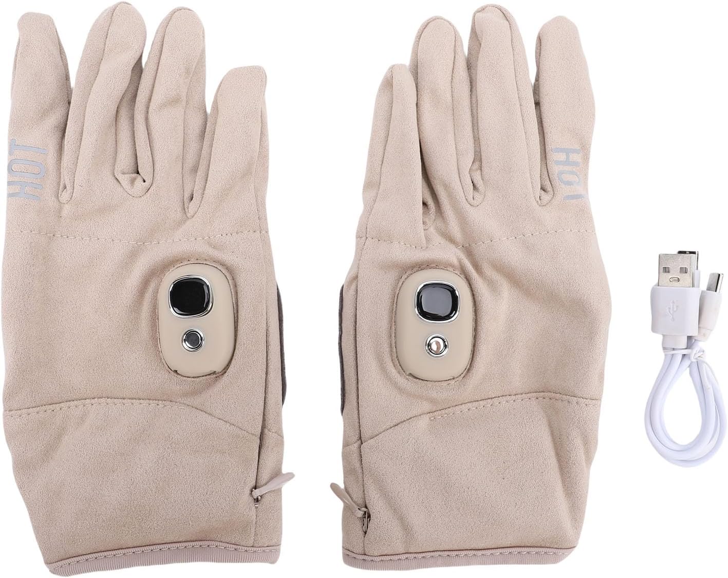 AUNMAS Battery Heated Gloves, Quick Recharge USB Electric Heated Gloves for Men Women with 5 Hours 45C Heating for Outdoor Indoor Activities