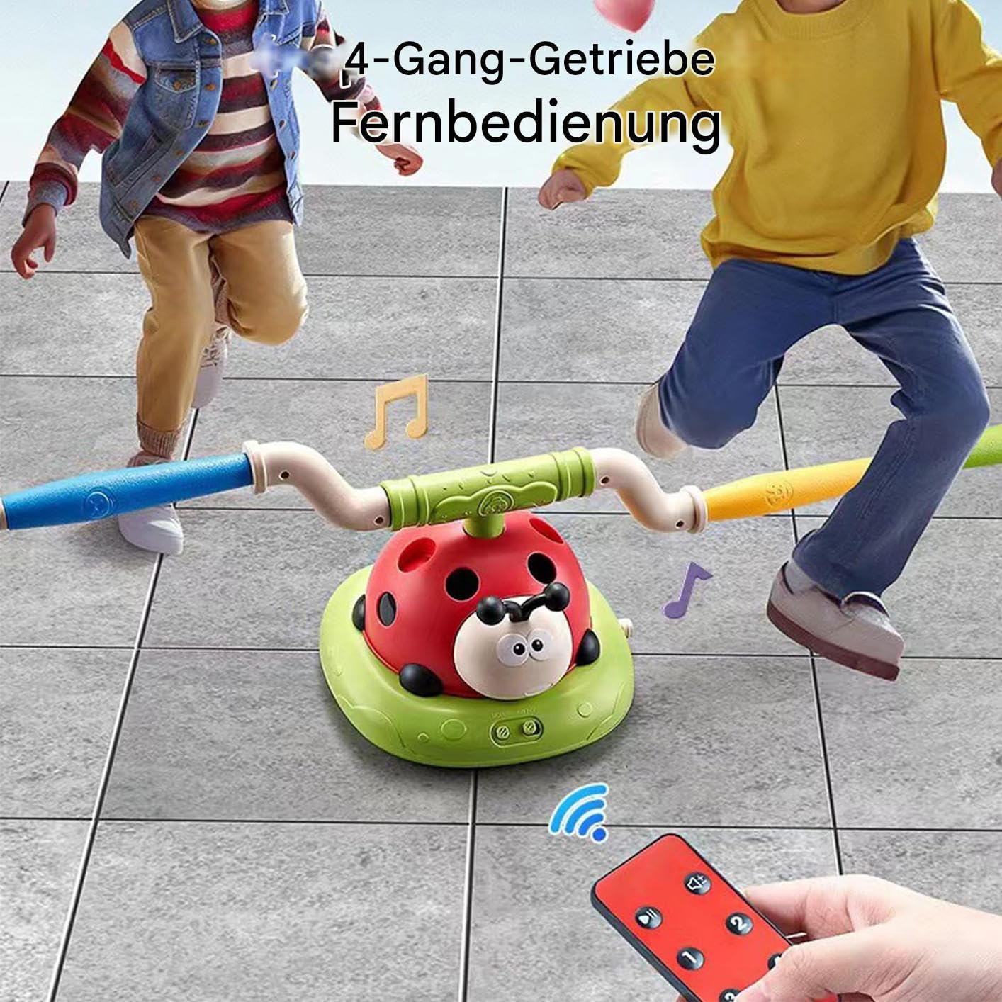 Coccinella – Esercizio Jump Toss Giocattoli | Anello per Bambini Toss Game | 3 in 1 Music Jumping Toy Kit – Kids Garden Sport Games con Telecomando | Fun Ladybug – Giocattolo per Feste in casa