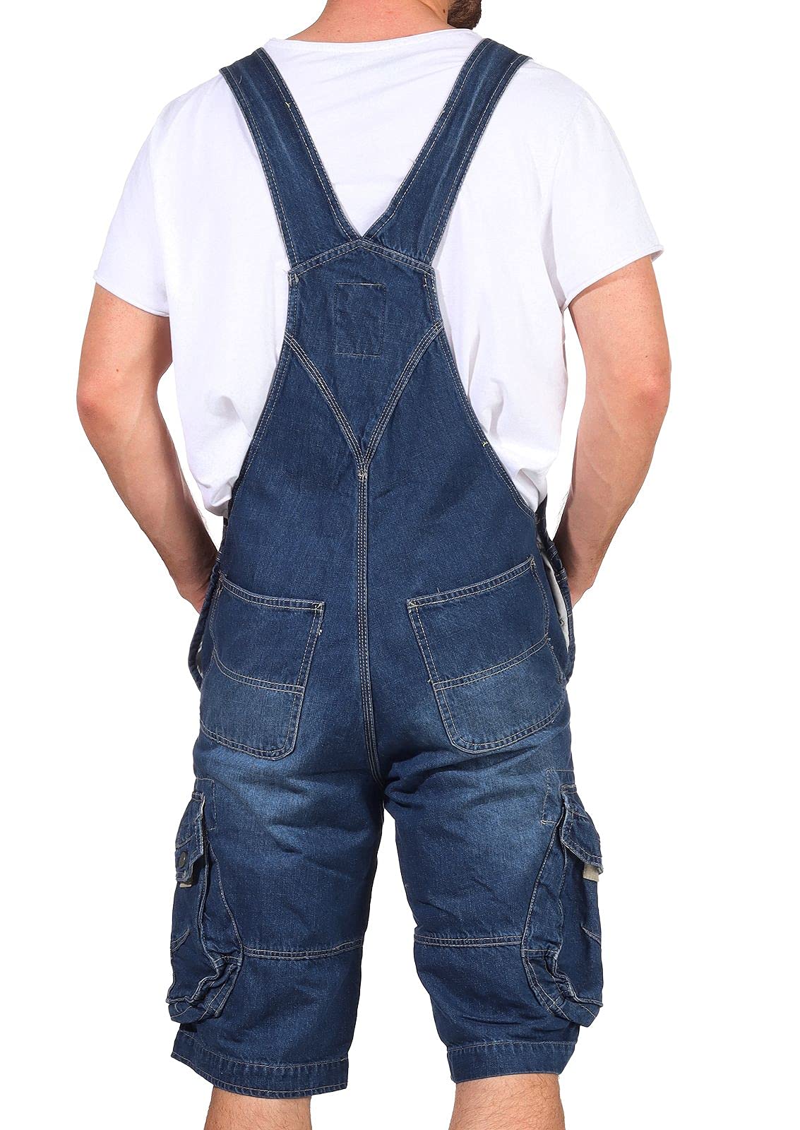 Jet Lag Herren Latzhose Overall Cargo Shorts