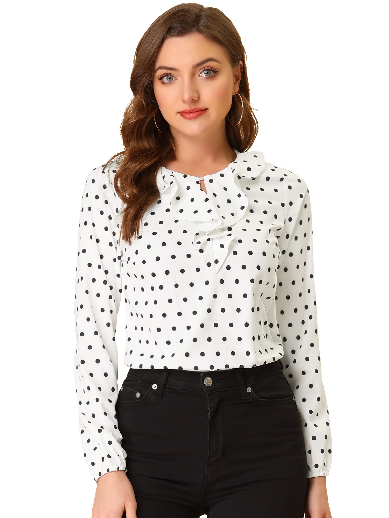 Allegra Kwomens Polka Dots Blouse Polka Dots Blouse