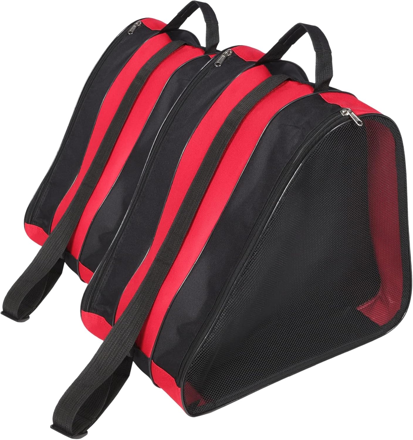 2pcs Roller Skates Storage Bag Durable and Breathable Skates Packing Pouch for Red Color Convenient Double-shoulder Design