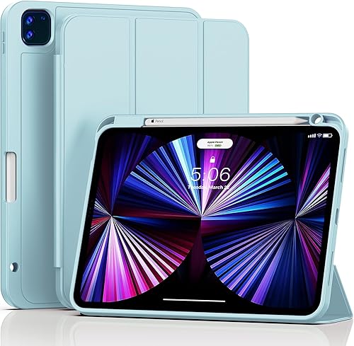 ZOVEEK Funda para iPad Pro de 11 pulgadas de 43221 generación con soporte para lápices, funda inteligente tipo folio para iPad Pro de 11 pulgadas