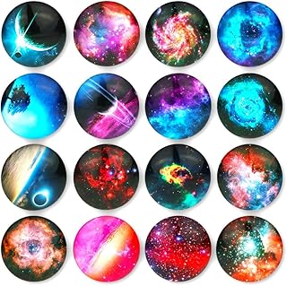 Starry Sky Pattern Refrigerator Magnets - 16 Pack Fridge Magnets for Refrigerator Office Cabinets Whiteboards Photo, 1.35 ...