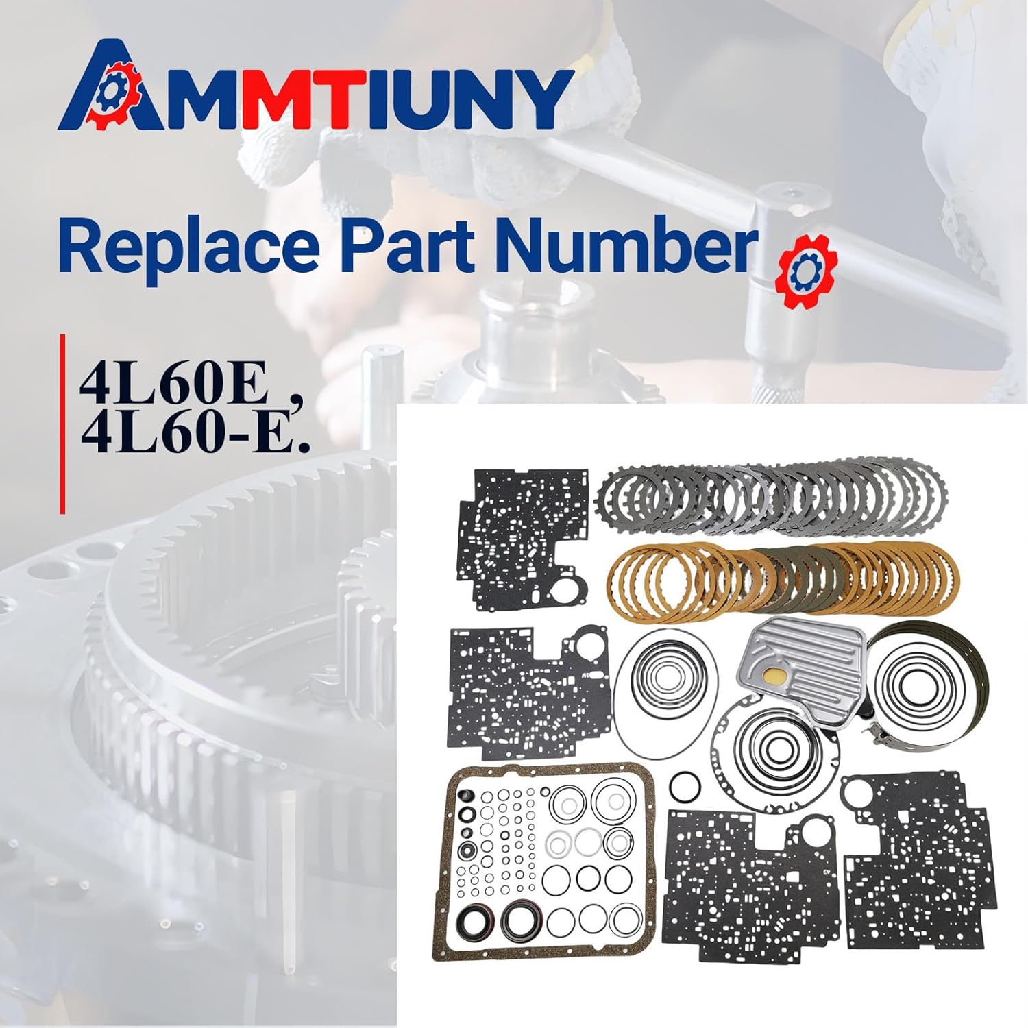 Transmission Overhaul Master Rebuild Kit 4L60E 4L60-E Compatible with C-a-d-i-l-l-a-c 94-ON Stage 3 With 3-4 PowerPack years 1997 1998 1999 2000 2001 2002 2003 Replace OE 4L60E 4L60-E