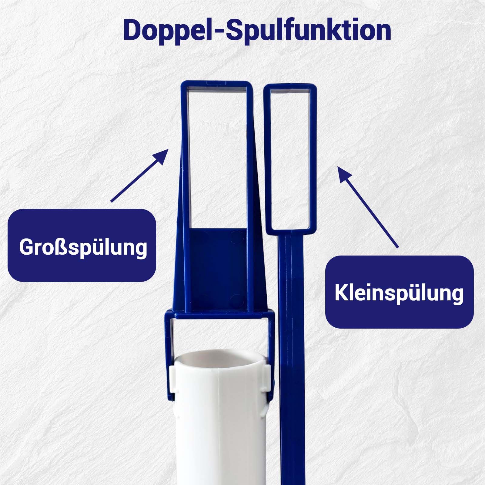 Heberglocke WC Spülventil, Doppelspülung, Vorderbetätigung, kompatibel mit Geberit Delta, Twinline 30 und 200F, Ersatz für 240.501.00.1, 1 Stück