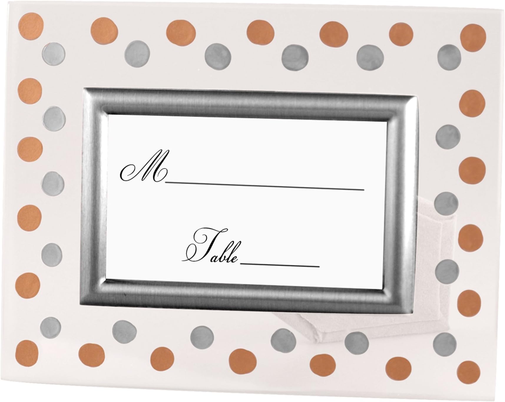 MoMo Panache Together Forever Glass Frame or Place Card holder, Holds 2-Inch by 3-Inch Picture