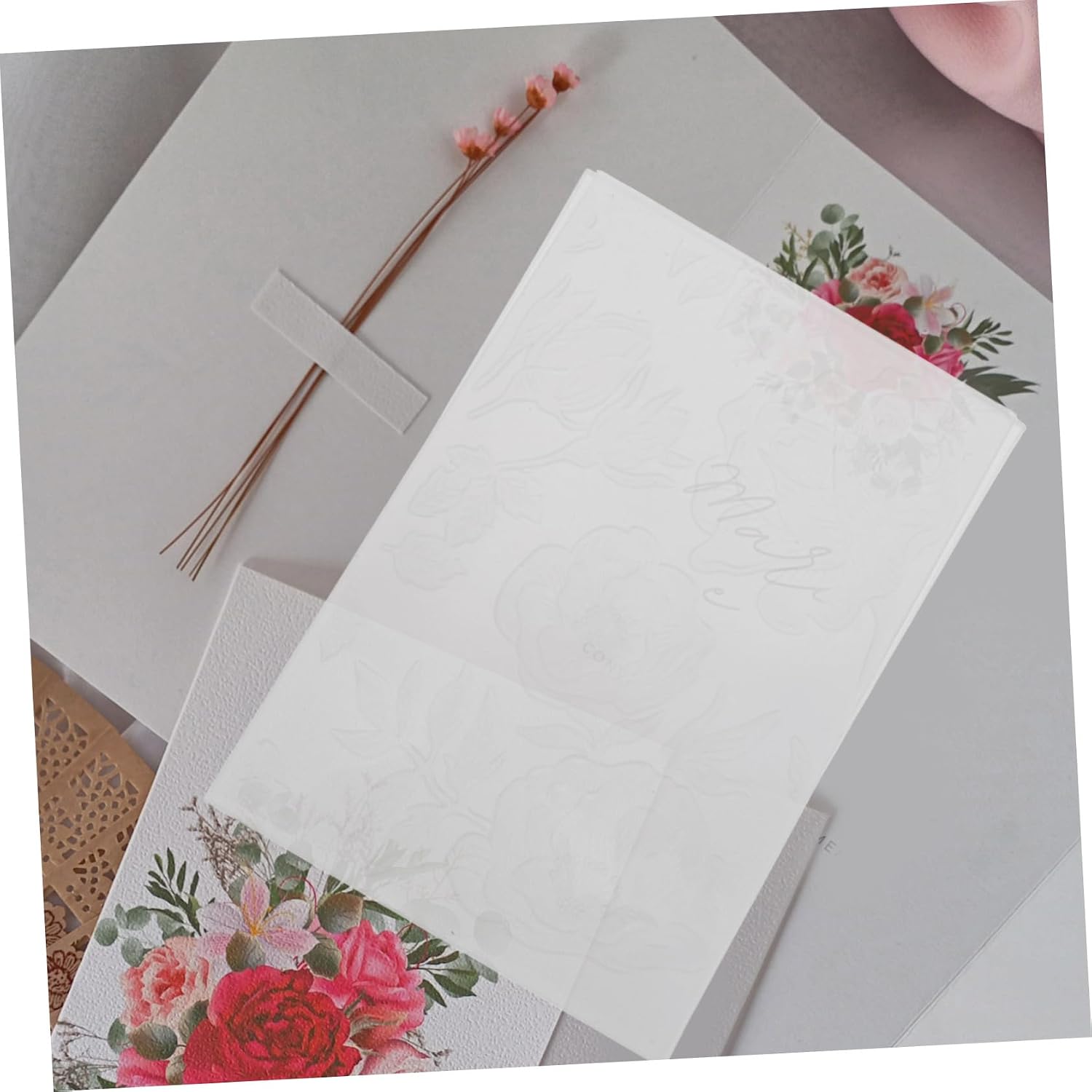 Embossing Template Plastic Folder for Card Making Durable Craft Stencil for Scrapbooking Elegant Pattern Design for DIY Projects for Photo Cards and Handmade