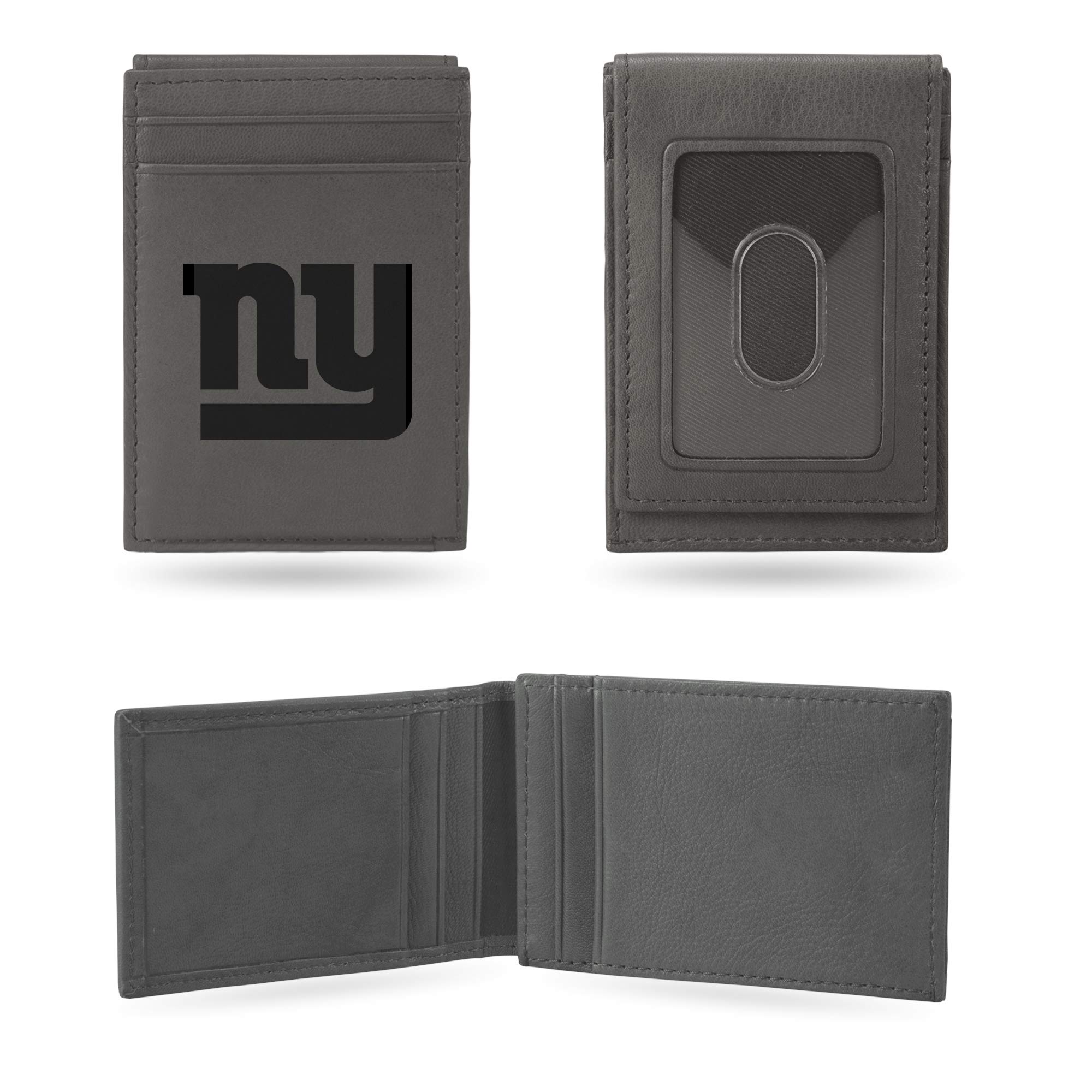 Rico Industries Soft, Gray, One Size, Lefpw Laser Engraved Front Pocket Wallet