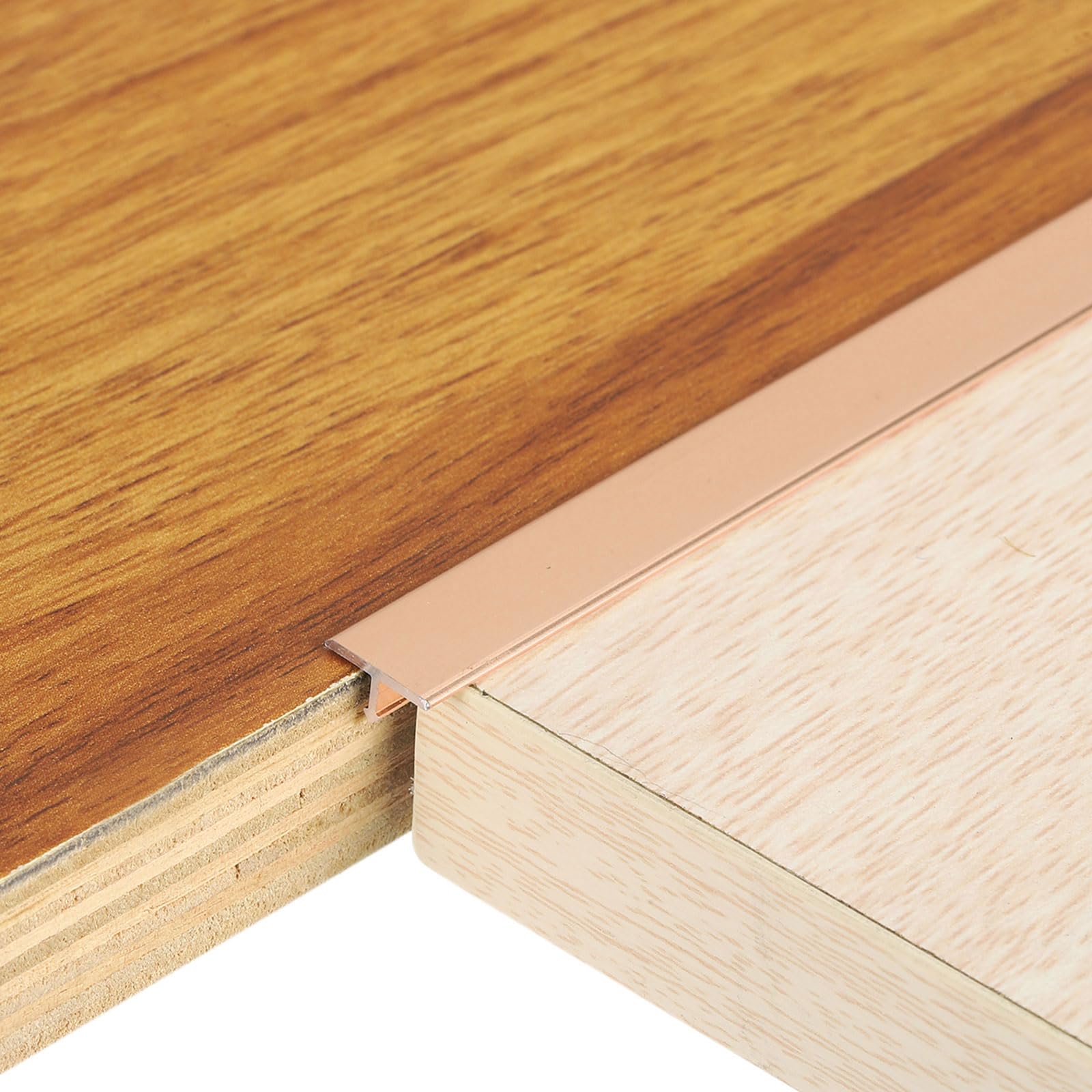 QUARKZMAN 3 Piezas 2.9 Pies x 0.39" T Moldura Tiras De Transición Para Pisos Aleación De Aluminio Cierre Para Brechas De Vinilo Entre Tablones De Laminado Baldosas Brechas En Pisos Dorado