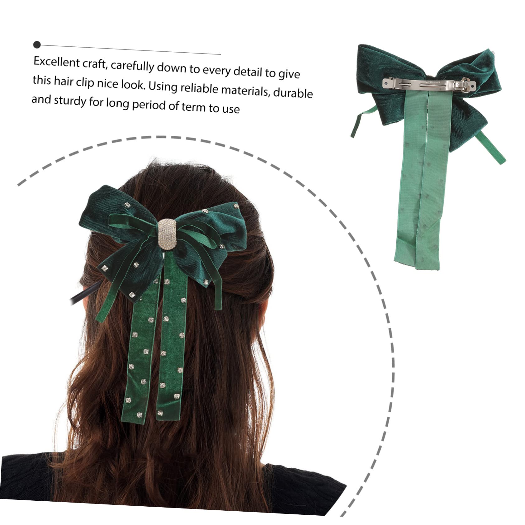 FRCOLOR 5 Pezzi Fermaglio Per Con Fiocco Design A Fiocco Per Donne E Ragazze Fermaglio Per Con Strass Per Decorazioni Per Feste Di Matrimonio