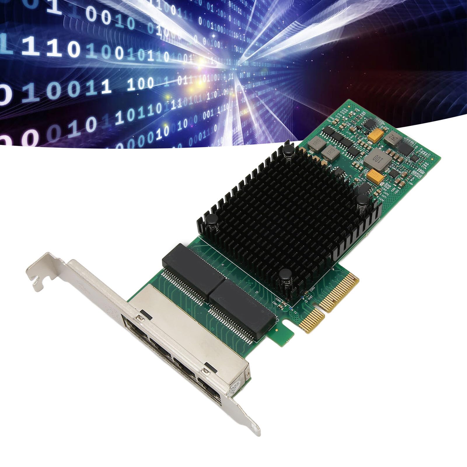 Tarjeta de Red PCIe, Adaptador Gigabit Ethernet de 1000 Mbps con Administración de Energía, Virtualización Flexible, Compatible con //VMware ESXi, Adecuada para Servidores