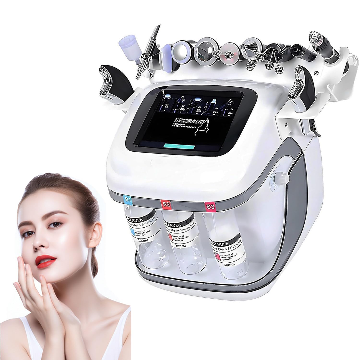 Appareil de nettoyage de la peau hydrogène pour votre routine visage 8in