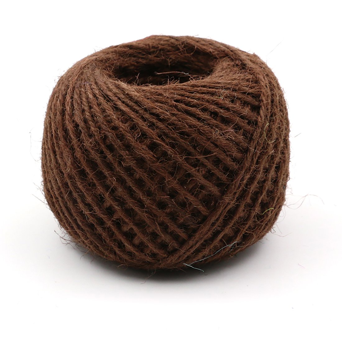 Kolorowy rustykalny sznurek jutowy, naturalny sznurek jutowy, sznurek z konopi, dekoracja bożonarodzeniowa, trwały, sznurek, do pakowania prezentów do ogrodu weselnego, kawowy, 54 m