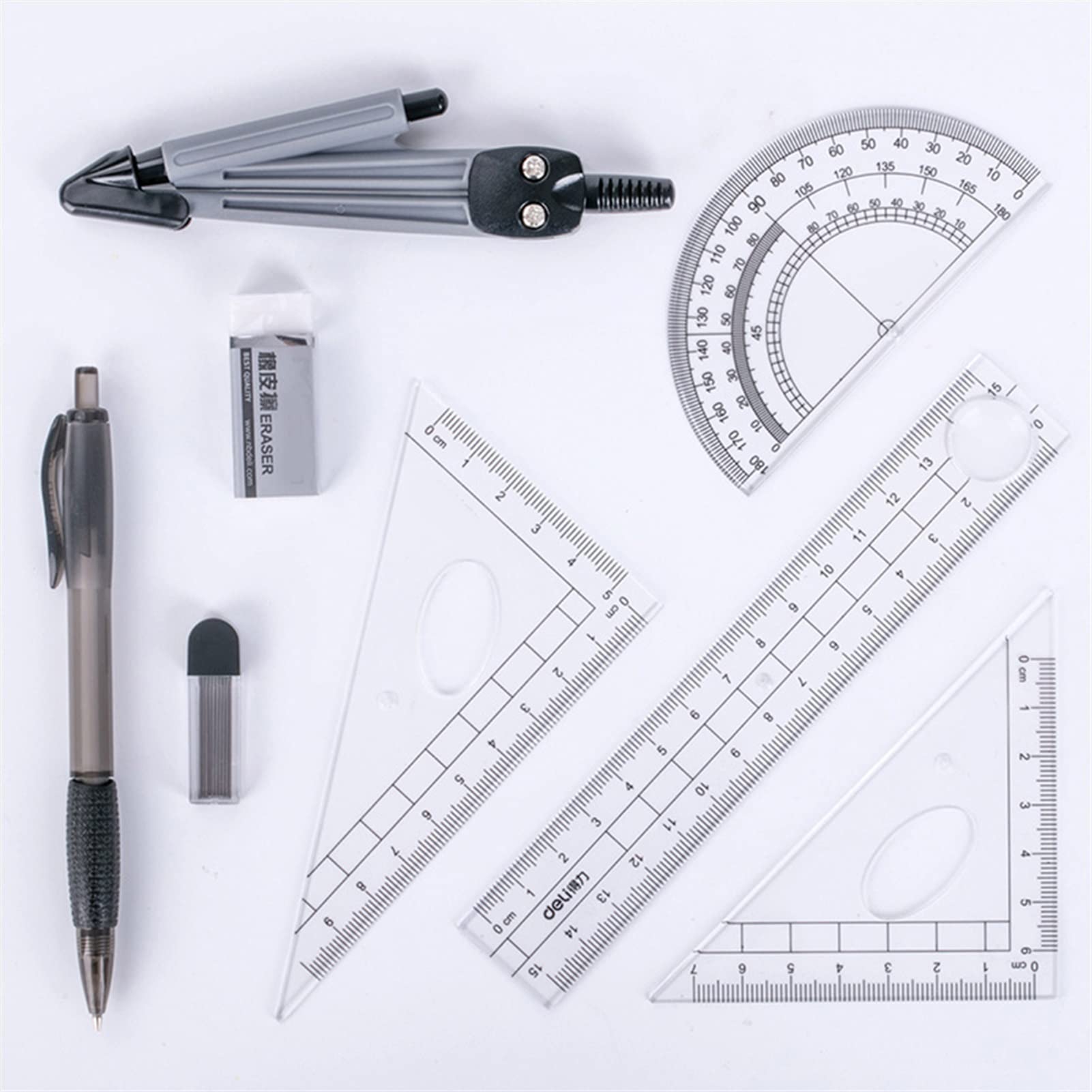 Set Di Calibri Circolari, Compasso Professionale, Compasso Da Disegno, Righello, Kit Per Studenti, Cancelleria Scolastica, Strumenti Per L'Apprendimento Della Matematica, Regali, Set Di Calibri Circo