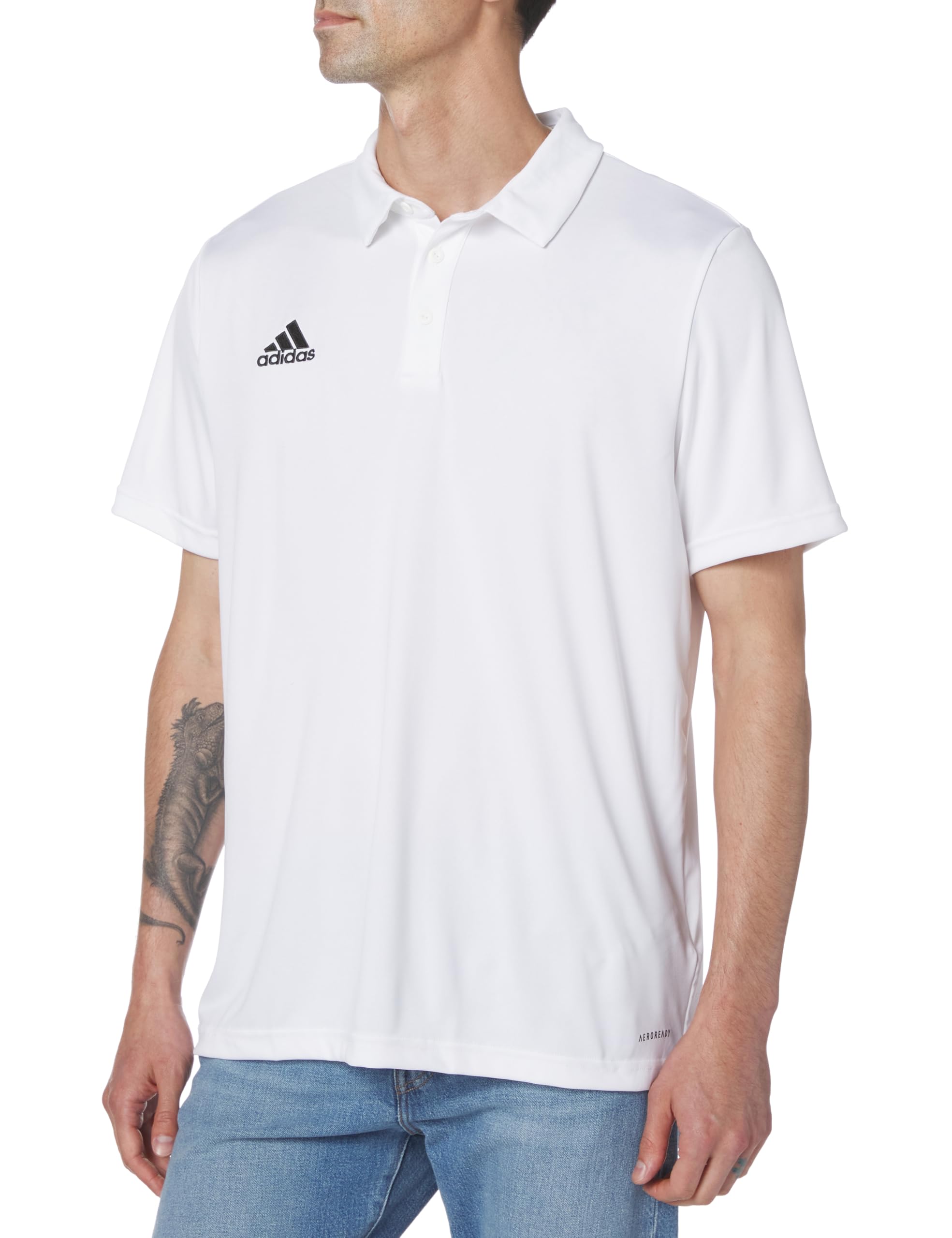 adidas Entrada 22 męska koszulka polo, biała, rozmiar S, biały, S