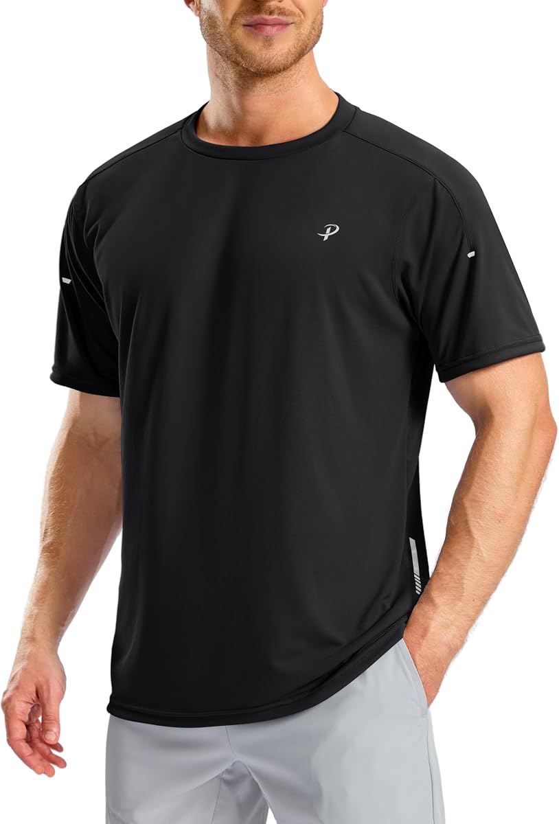 Camisetas de entrenamiento de running para hombre Pudolla Camisetas deportivas deportivas de manga corta ligeras de secado rápido para hombre