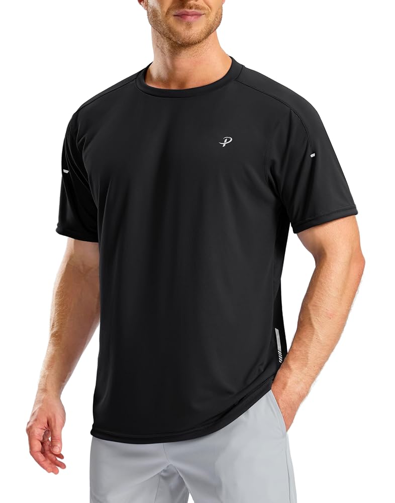 Pudolla Men's Workout Running T-Shirts Lightweight Quick Dry for Athletic