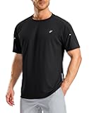 Pudolla Men's Workout Running T-Shirts Lightweight Quick Dry Athletic Gym Shirts for Men Short Sleeve Sport Tee Tops