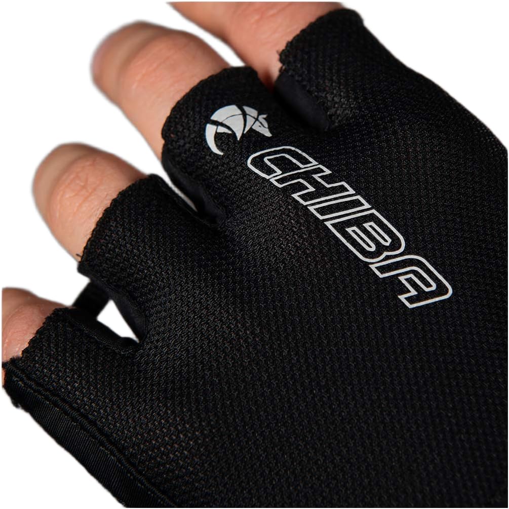 Chiba BioXCell Air | Guantes de Verano para Bicicleta para Hombre y Mujer | Ajuste elástico y ventilación de Malla Airmesh | BioXCell Acolchado de Gel | Práctico Clip fácil y Quickpull