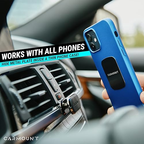 Miniatura 6 de CARMOUNT Soporte para tablero de instrumentos F1  Soporte magnético para teléfono para automóvil, ultra fuerte 8 imanes N52, rotación de 360,
