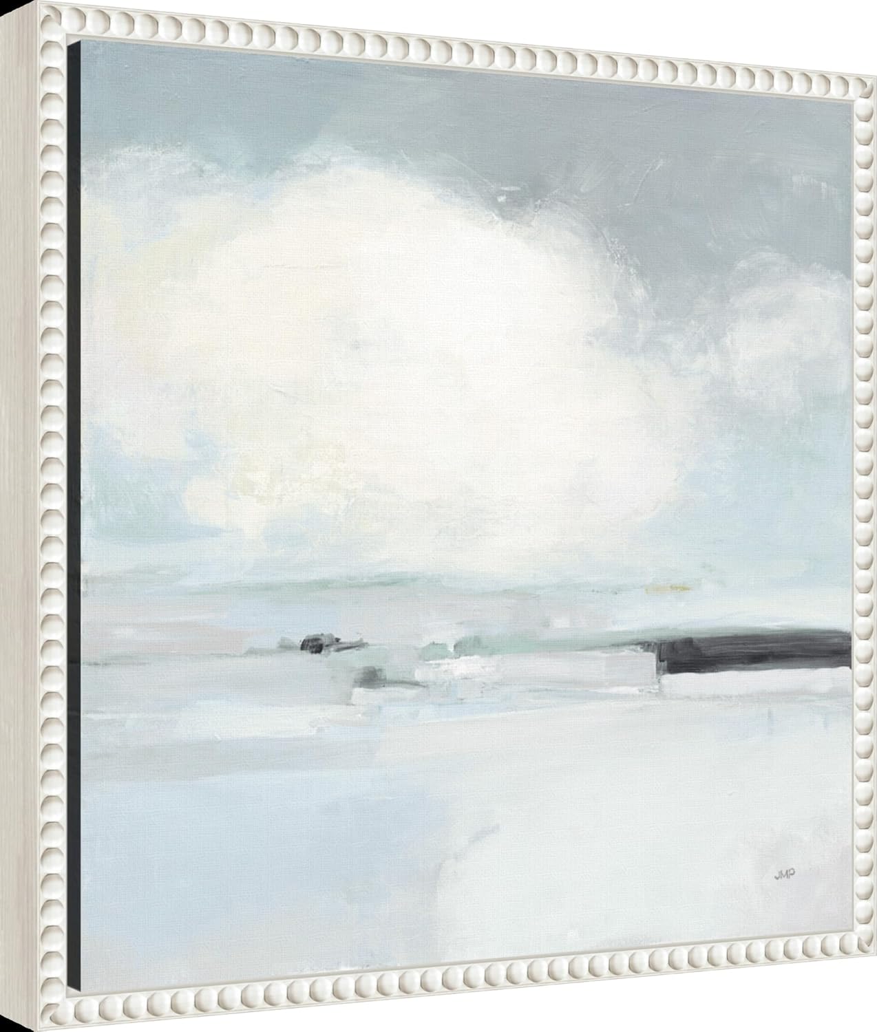 Amanti Art Framed Canvas Wall Art 16x16 Neutral Horizon I by Julia Purinton, Framed Wall Art Canvas, Abstract Artwork, Traditional Decor, Small Poster Painting for Living Room, Bedroom, Bathroom,