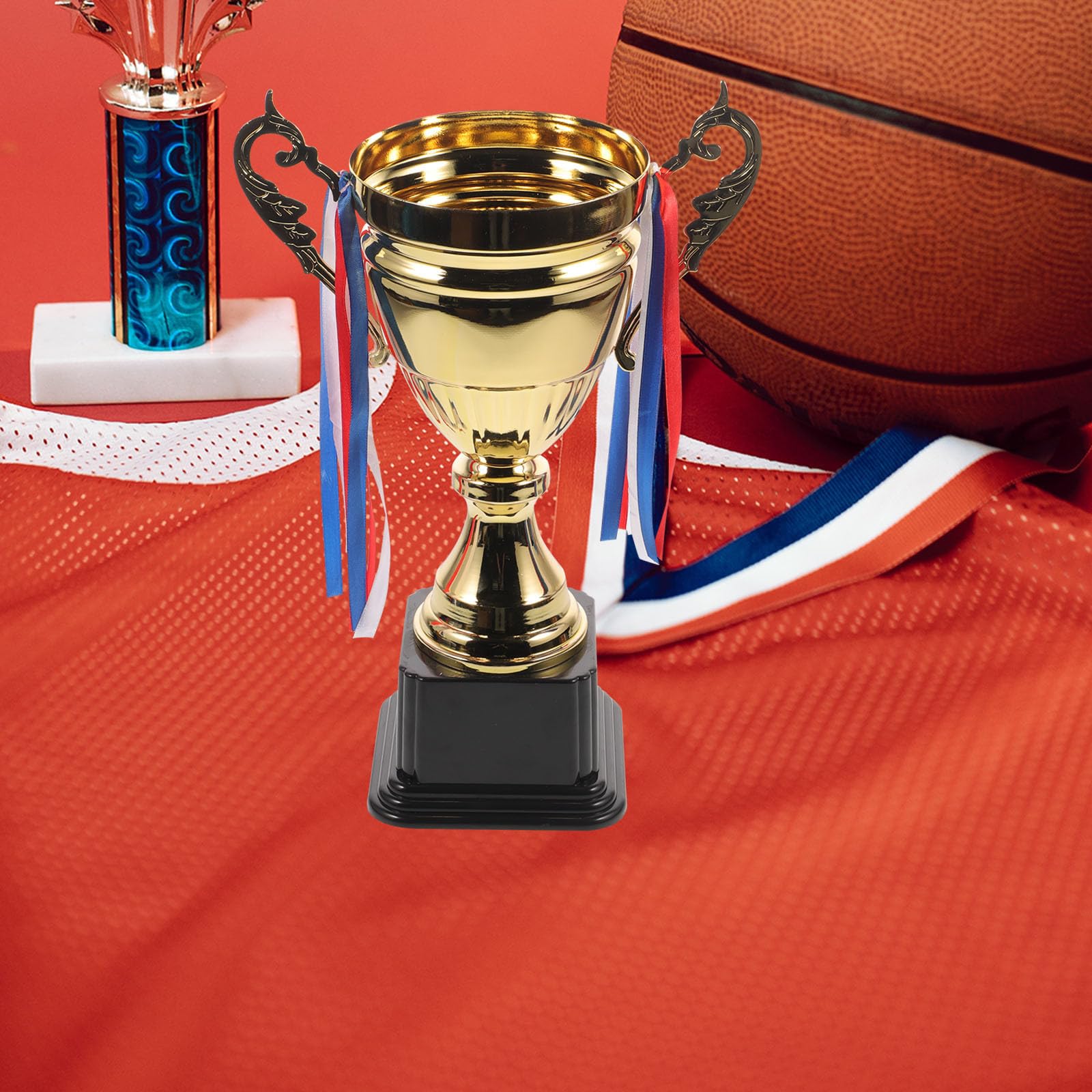 SOLUSTRE Trofeo de Metal Dorado para Torneos Escolares Trofeo de Aleación Resistente para Competición Deportiva y Banquetes Deportivos