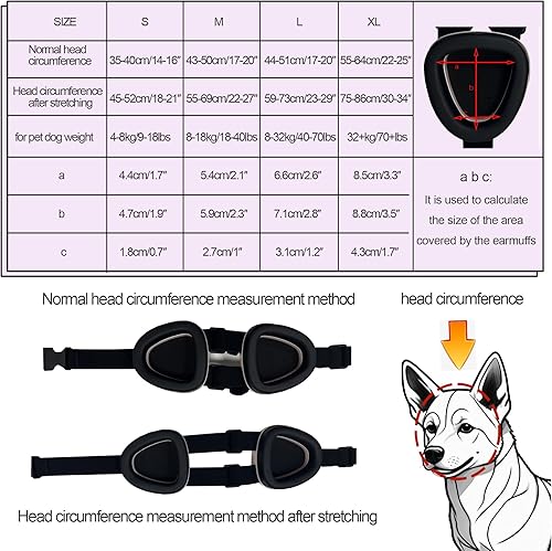 Miniatura 4 de Orejeras para perros, orejeras para perros, protección contra el ruido, 29 dB NRR con cancelación de ruido para perros, auriculares para perros