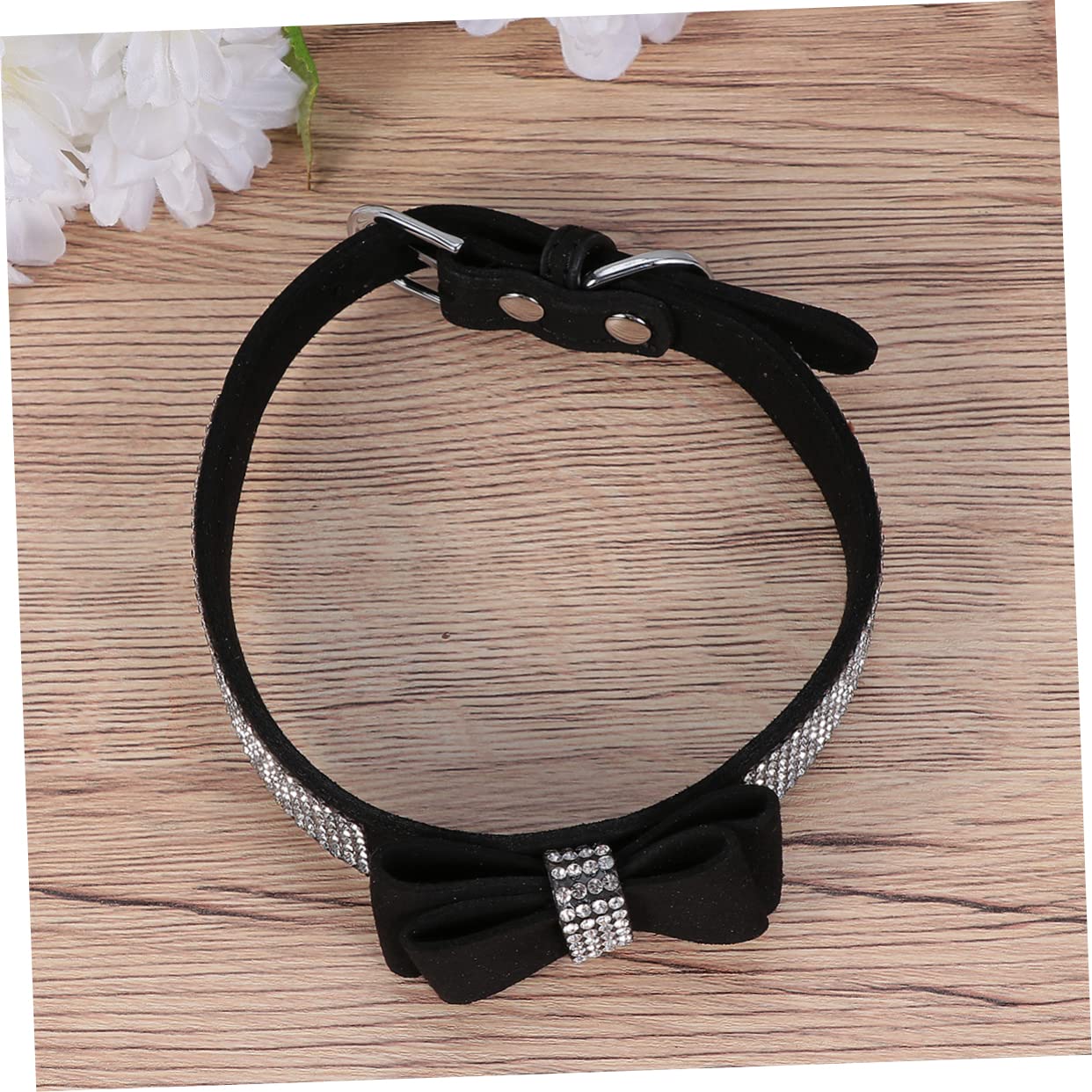 BESPORTBLE 3pezzi Collare Per Cani e Gatti Con Strass Comfort e Stile Per Animali Domestici Xl Nero Accessorio Pratico Per Foto e Occasioni Speciali
