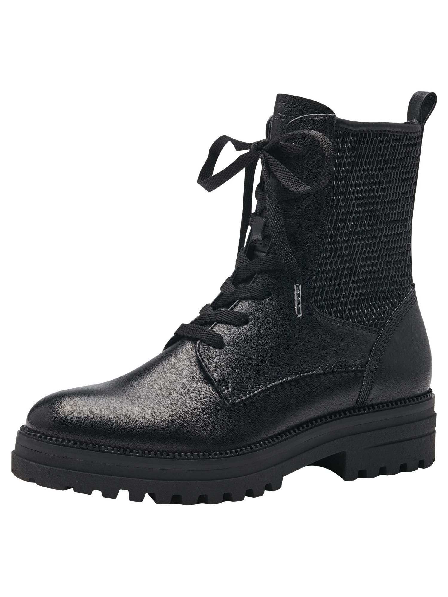 Tamaris Women's Black Lace-Up Ankle Boots - Lace-Up Boots - 4 Uk - Shoes