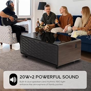 Smart Coffee Table with Fridge Modern Smart Coffee Table