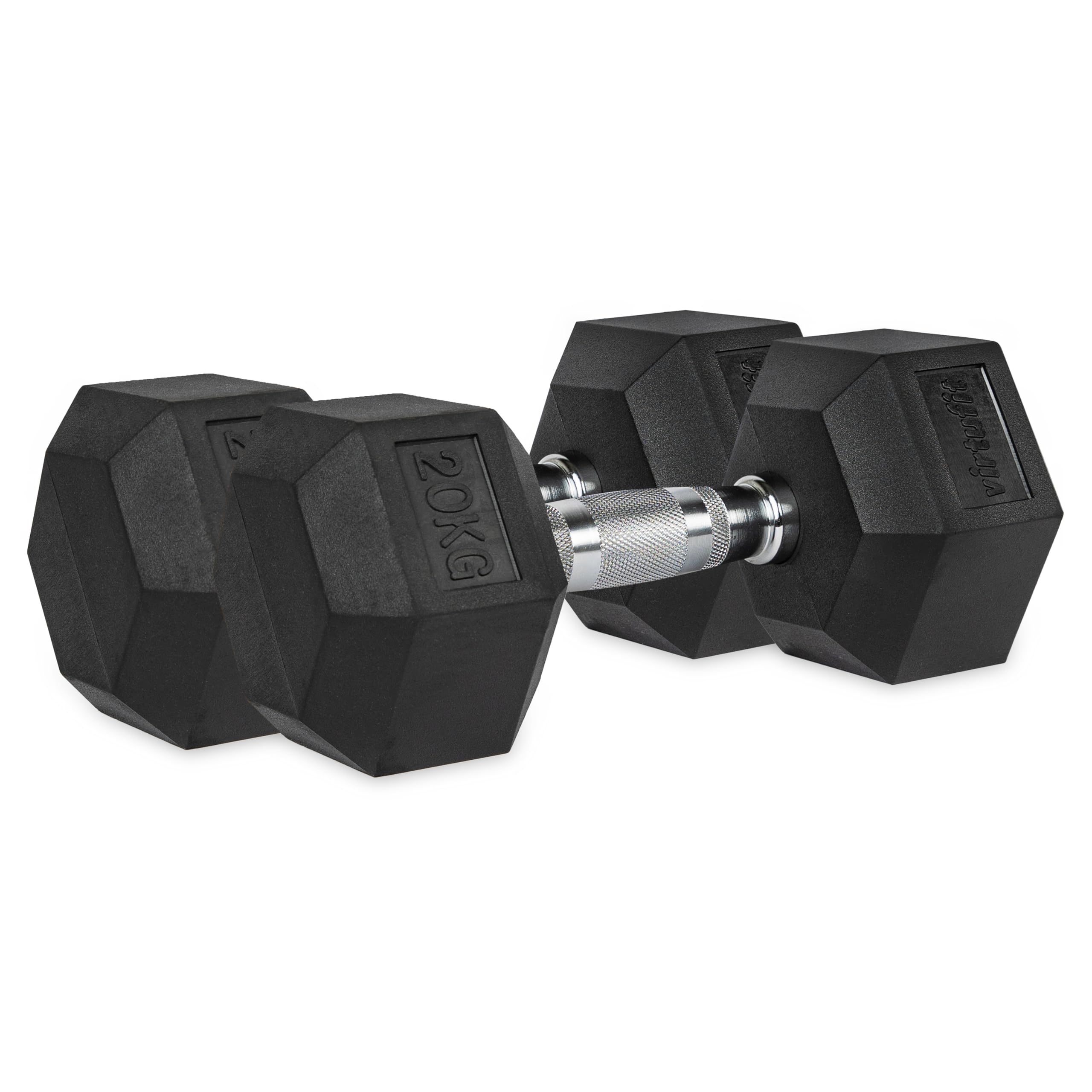 VirtuFit Hexa Dumbell Set di manubri corti – 2 x 20 kg