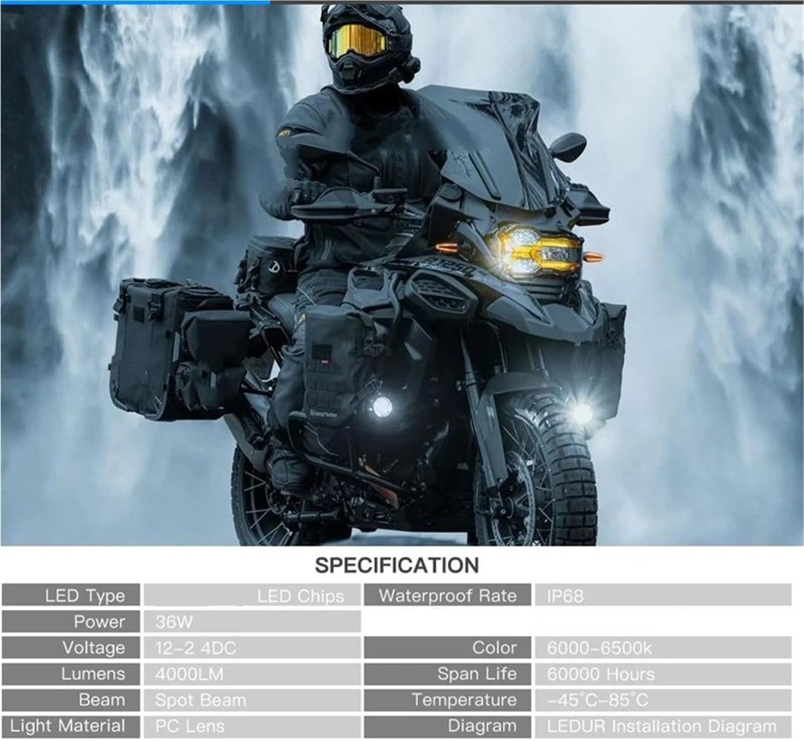 Faro Anteriore per Moto per CRF 1100 L per CRF1100L per L'Africa per Twin Moto Fendinebbia Kit Luci di Guida Ausiliarie A LED