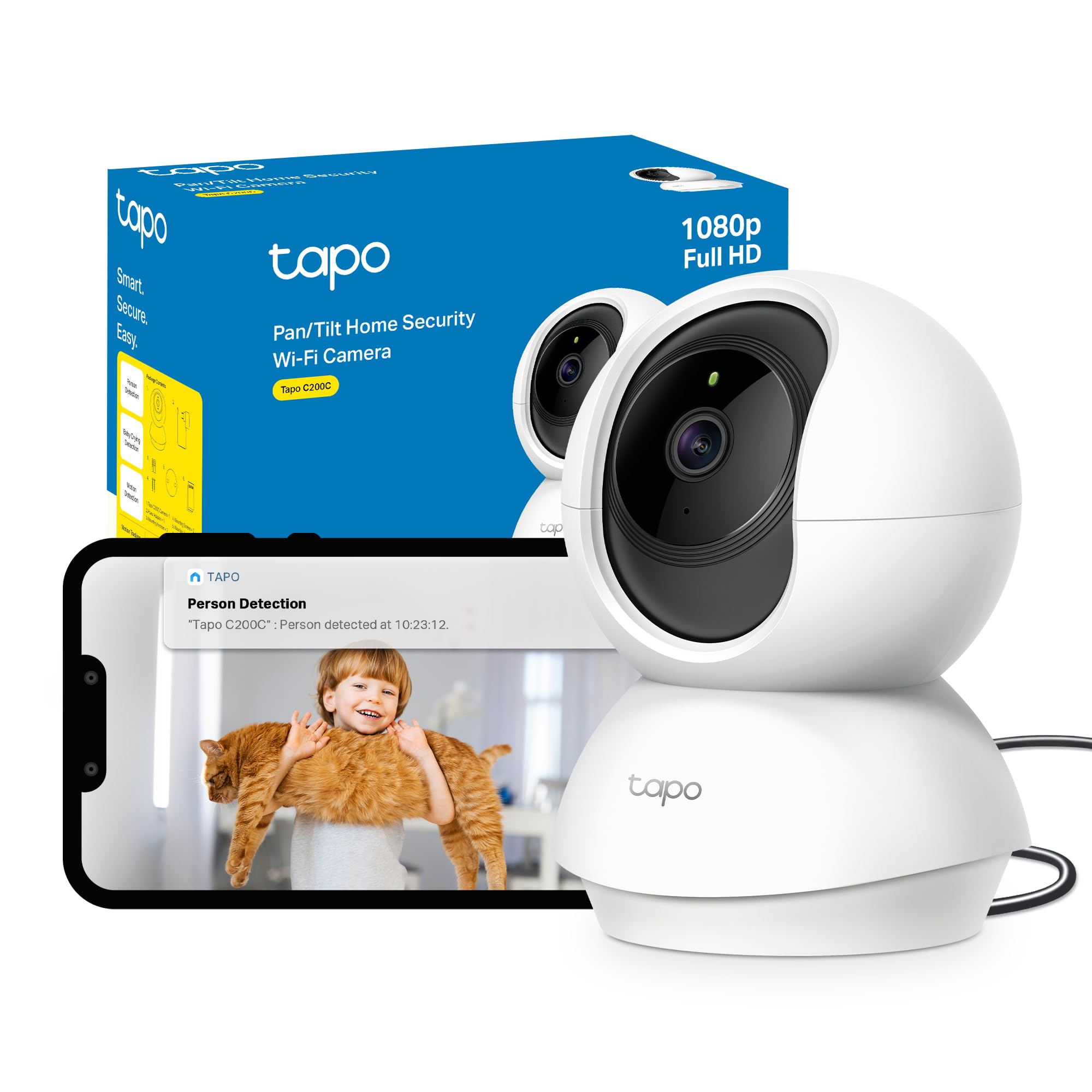 Tapo NEW C200C Full HD Pan/Tilt Indoor Security Camera Pet Camera