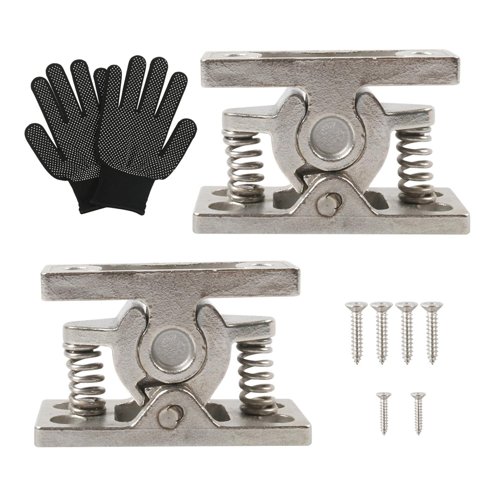Kaccde Stainless Steel Mode Smooth Spring Loaded Door Catches Metal Build For Quiet Closing Secure Holding In Multiple Setting Including Boats Garage Latches
