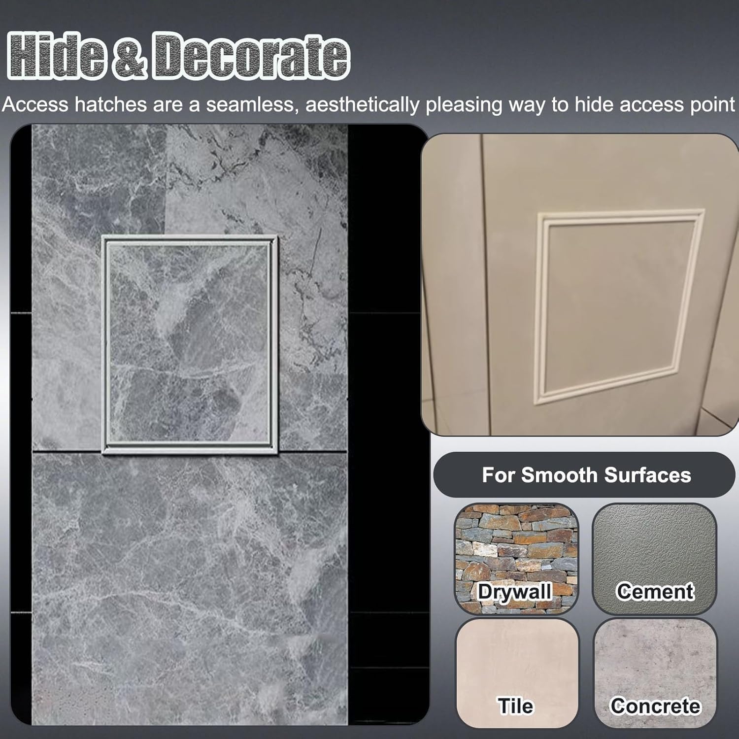 Aluminum Inspection Hatch Access Panel Door - White, Multiple Sizes (500x600mm/20x23.6in) for Easy Access and Maintenance - Durable, Lightweight, and Weather-Resistant