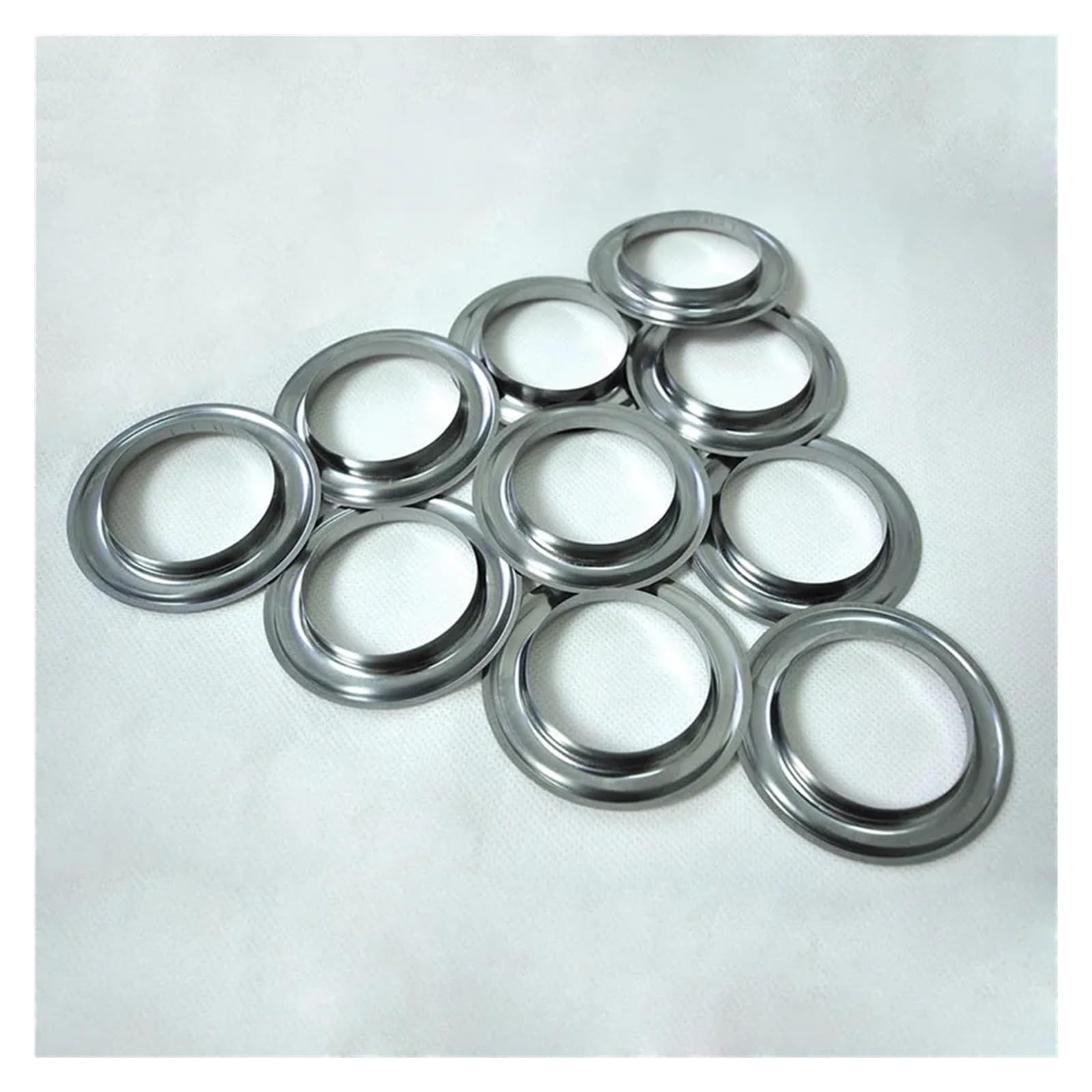 30/60/100 Set all'Ingrosso di Anelli for Tende con Occhiello Superiore in Metallo Argentato, Accessori for Intestazione, da assemblare Una pressa(100 Pairs)