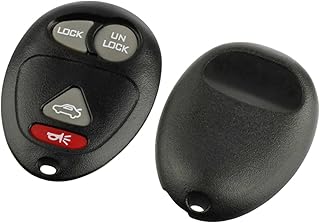 Key Fob Keyless Entry Remote Shell Case & Pad fits Buick Century Regal Rendezvous/Oldsmobile Intrigue/Pontiac Aztek Grand Prix 2001 2002 2003 2004 2005