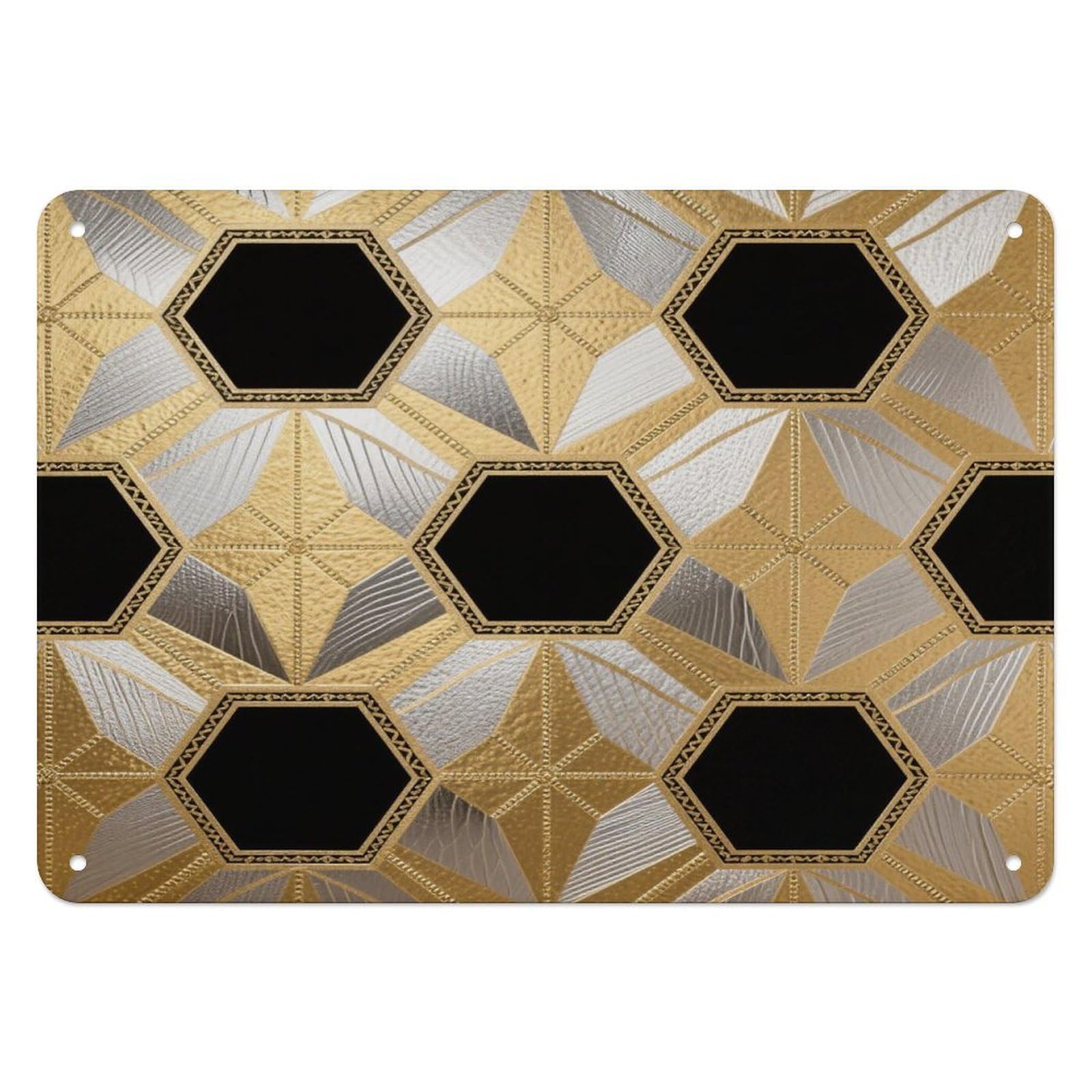 Fekiloot Style Geometry Wall Decor Iron Painting Metal Sign