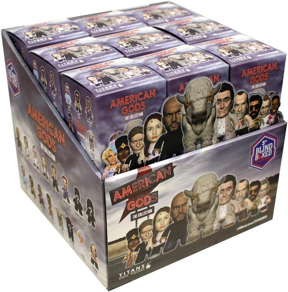 Titan Merchandise American Gods Tv Show Collection #1 Blind Box 3" Mini Vinyl Figures with Rare Chase Figures-Full Box (18 Units)