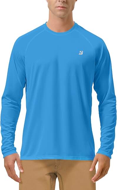Roadbox Mens UPF 50+ UV Sun Protection Shirts Outdoor Long Sleeve SPF Ra...