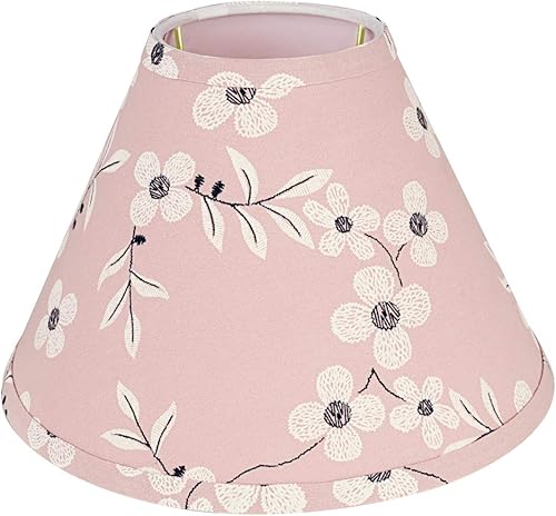 Miniatura 2 de Aspen Creative 58033A, pantalla Empire Uno, rosa, parte superior de 4 pulgadas x 10 pulgadas inferior x 7 pulgadas de altura inclinada,